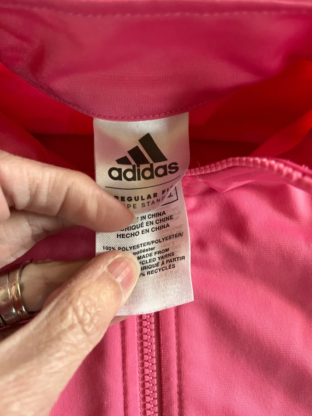 Adidas Tracksuit Pink w/ Black Stripes Size 2T